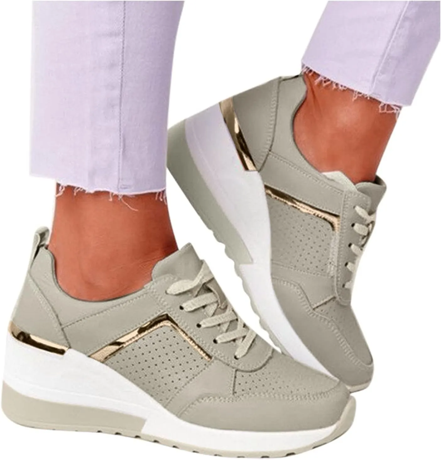 SBGMoSJ Womens Walking Shoes Slip On Sneakers Zapatos Confortables para Mujer Mayor Women's Black Tennis Shoes Size 7.5 Gym Shoes for Women Workout Indoor Cycling Shoes Women Size 5