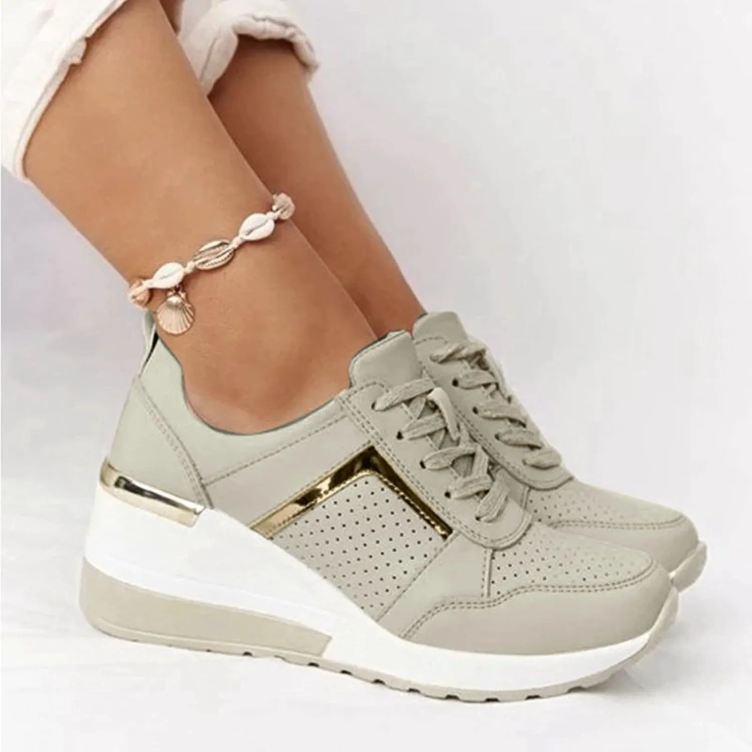 SBGMoSJ Womens Walking Shoes Slip On Sneakers Zapatos Confortables para Mujer Mayor Women's Black Tennis Shoes Size 7.5 Gym Shoes for Women Workout Indoor Cycling Shoes Women Size 5