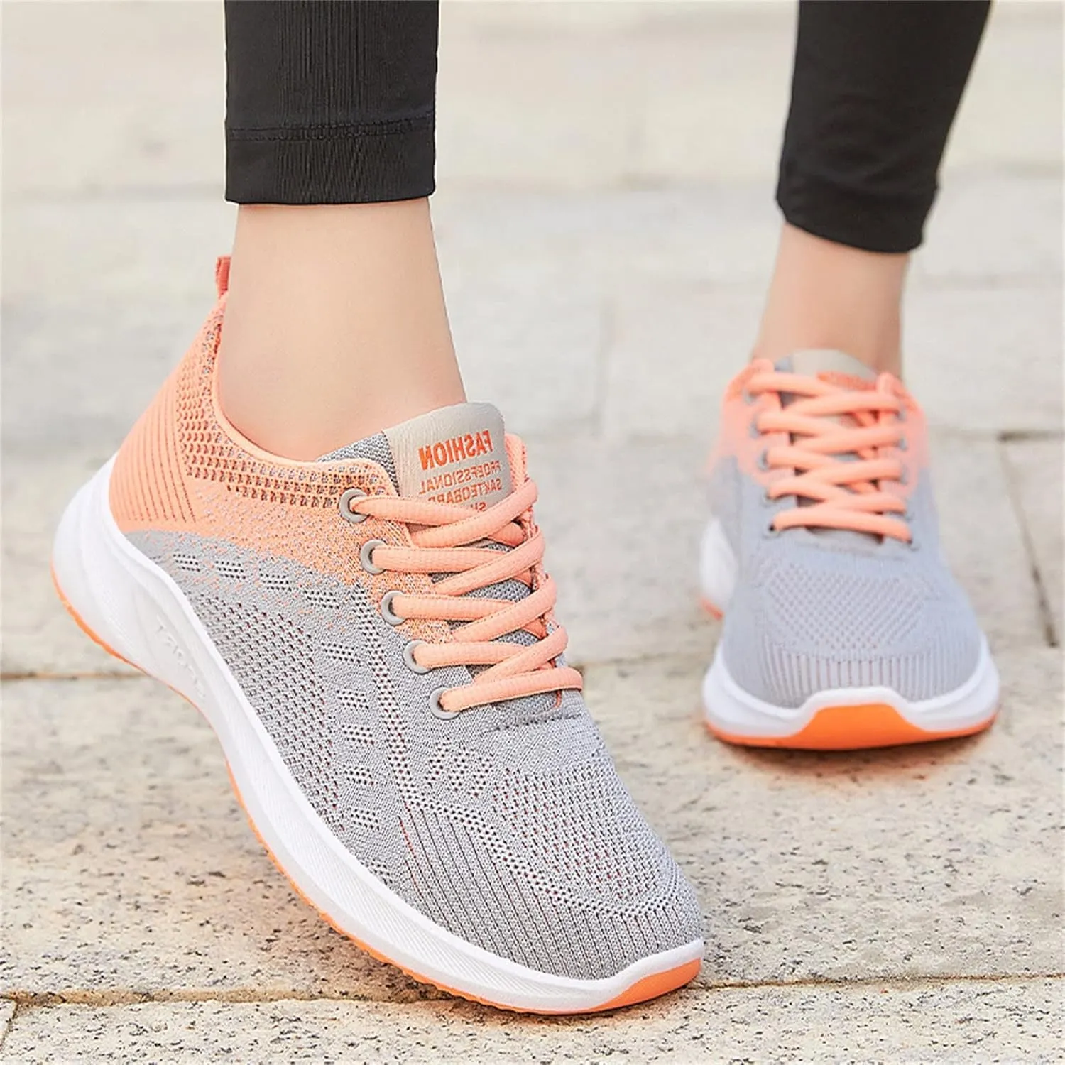Sneakers for Women Walking Shoes Casual Lace Up Running Shoes for Women Slip On Men Casual Shoes Platform Sneakers Brown Tennis Shoe Cross Trainer Shoe