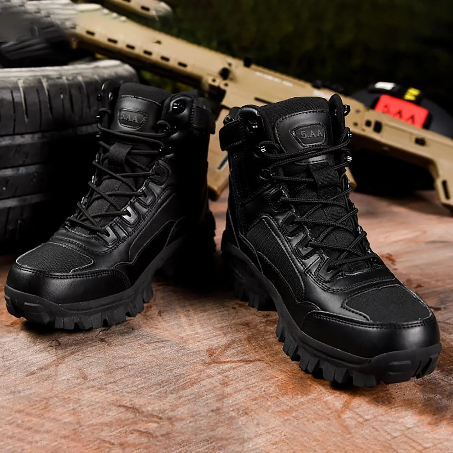 Snow Boots for Men Waterproof Furry Lined Warm Winter Boots Lace Up Cold Weather Anti-Slip Ankle Boots Classic Slip on Lightweight Hiking Shoes
