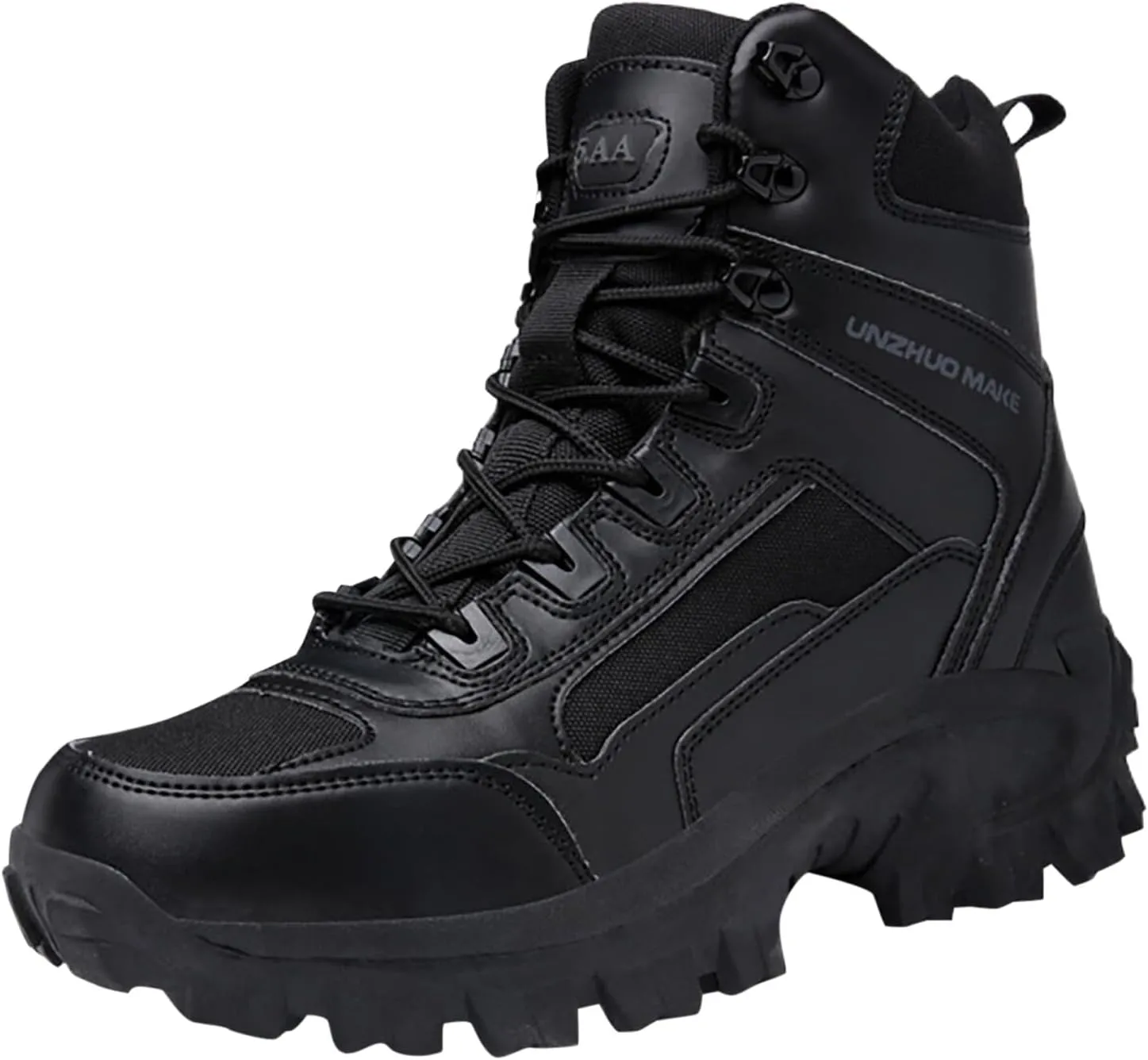 Snow Boots for Men Waterproof Furry Lined Warm Winter Boots Lace Up Cold Weather Anti-Slip Ankle Boots Classic Slip on Lightweight Hiking Shoes