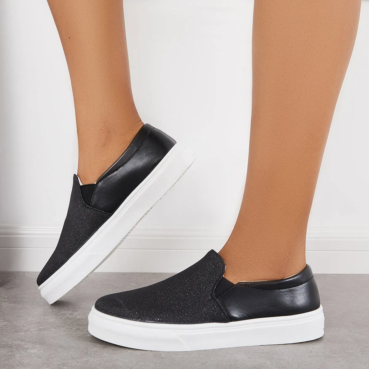 Sohiwoo  sneaker Casual Shiny Skate Shoes Comfy Daily Sneakers
