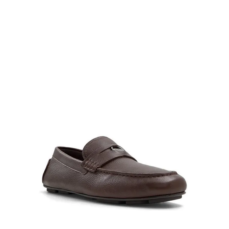 Squire Men Slip On Driving Shoe - Dark Brown