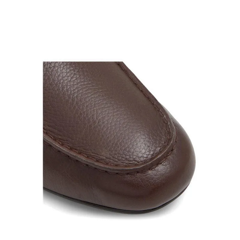 Squire Men Slip On Driving Shoe - Dark Brown