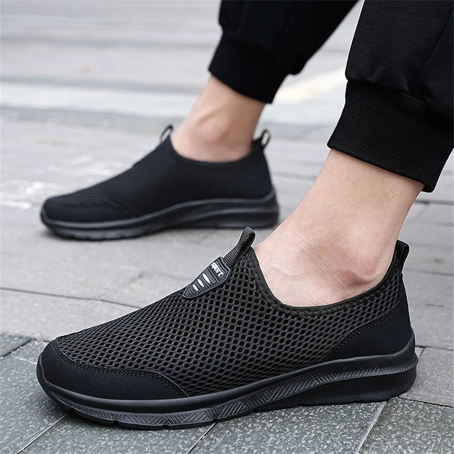 Tennis Running for Men Non Slip Mens Slip On Walking Shoes Lightweight Sneakers Breathable Tennis Shoes Casual Work Shoes