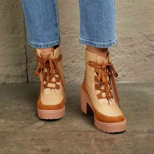 Vibrant | East Lion Corp Lace Up Lug Booties