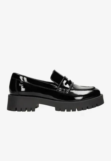 Wojas Black Patent Leather Loafers | 46124-31