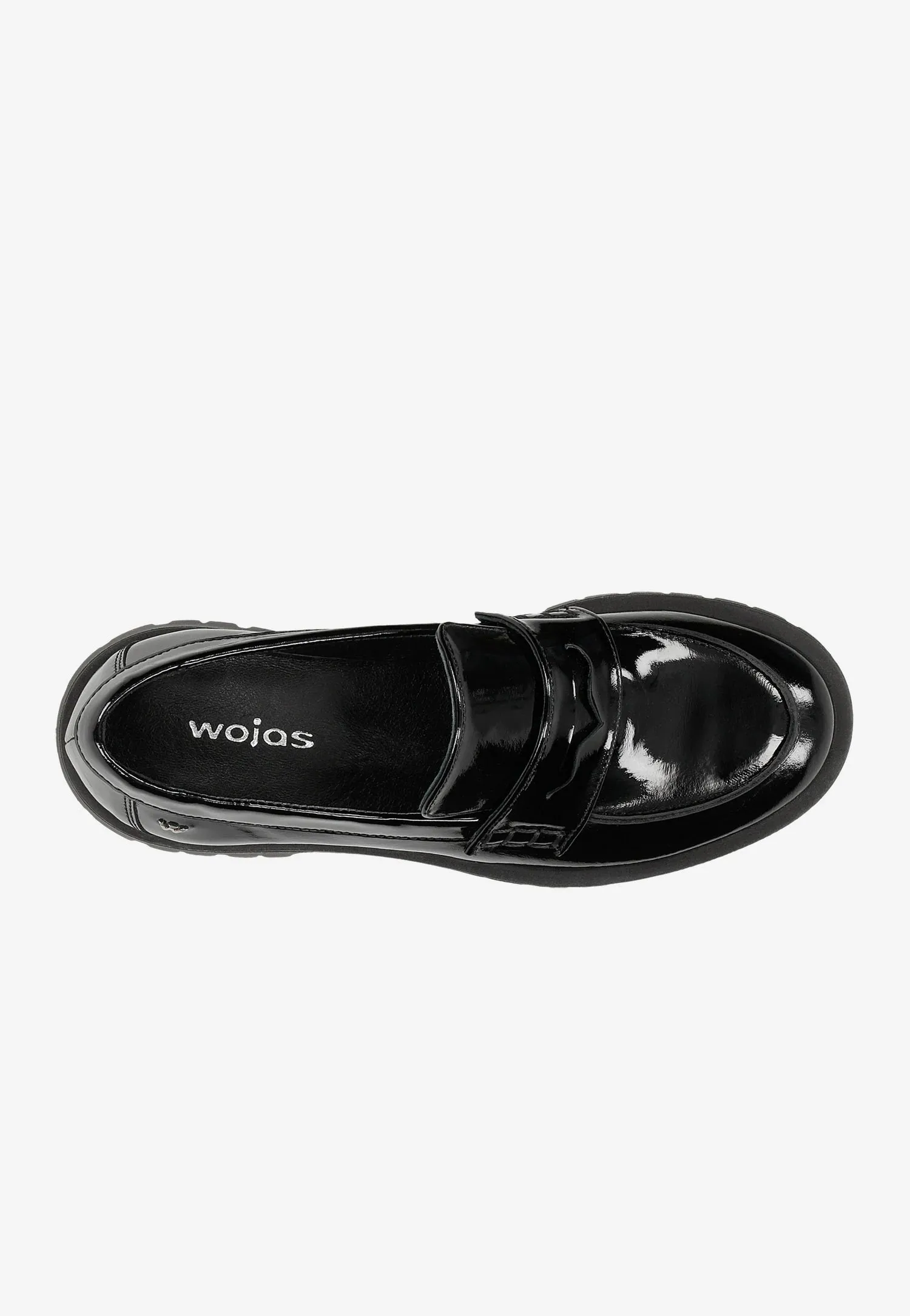 Wojas Black Patent Leather Loafers | 46124-31