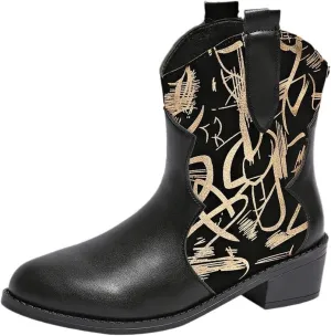 Women Ankle Boots Black Boots Half Boots for Women Womens Plus Size Boots Women'S Leather Ankle Boots Low Heels Zipper Winter Booties White Ankle Boots for Wide Feet