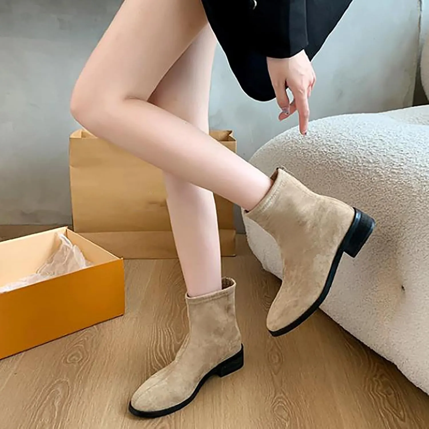 Women Ankle Boots Flat Booties for Women Leopard Boots for Women Walking Cradles Women Womens Ankle Boots Wedge Heel Dark Brown Ankle Boots for Women Low Heel