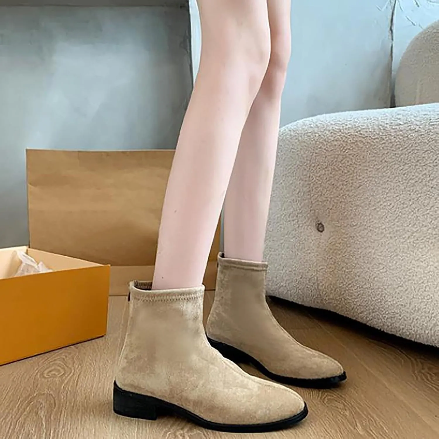 Women Ankle Boots Flat Booties for Women Leopard Boots for Women Walking Cradles Women Womens Ankle Boots Wedge Heel Dark Brown Ankle Boots for Women Low Heel