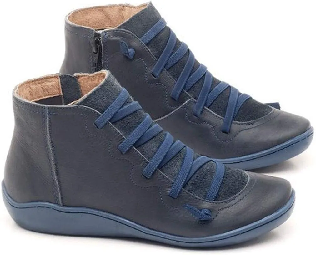 Women Booties Botines Vaqueros Para Mujer White Cowboy Boots for Women Brown Leather Booties Ankle Boots for Women No Heel Comfort Womens Ankle Booties No Heel