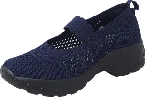 Women Casual Slip On Shoes Comfortable Walking Sneakers Lightweight Canvas Flats Non Slip Breathable Loafers