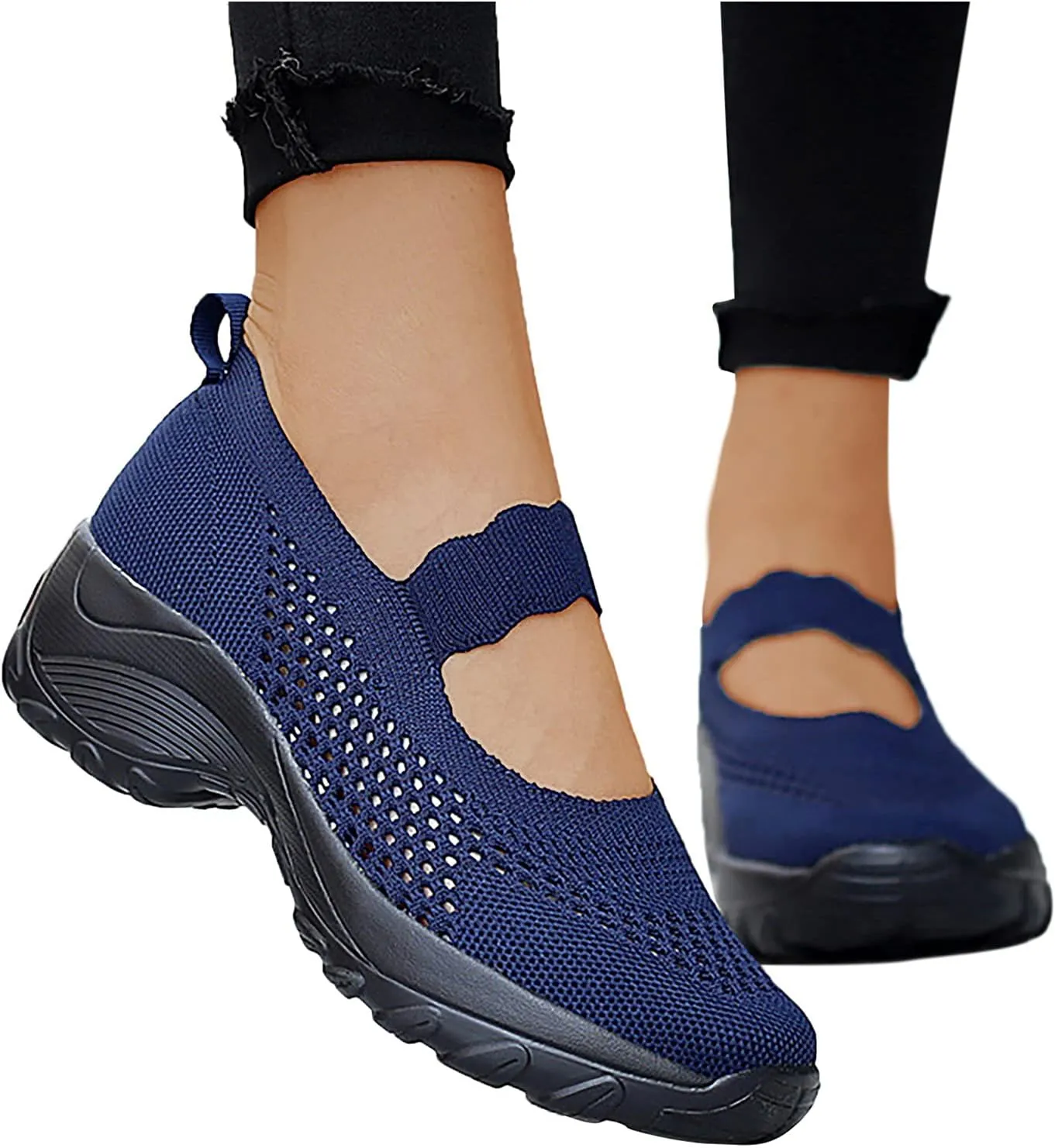 Women Casual Slip On Shoes Comfortable Walking Sneakers Lightweight Canvas Flats Non Slip Breathable Loafers