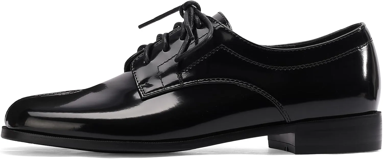 Women Neutral Oxford Shoes Lace-up Handmade Derby Faux Leather Flats Solid Ladies Shoes with Tabi Split Toe