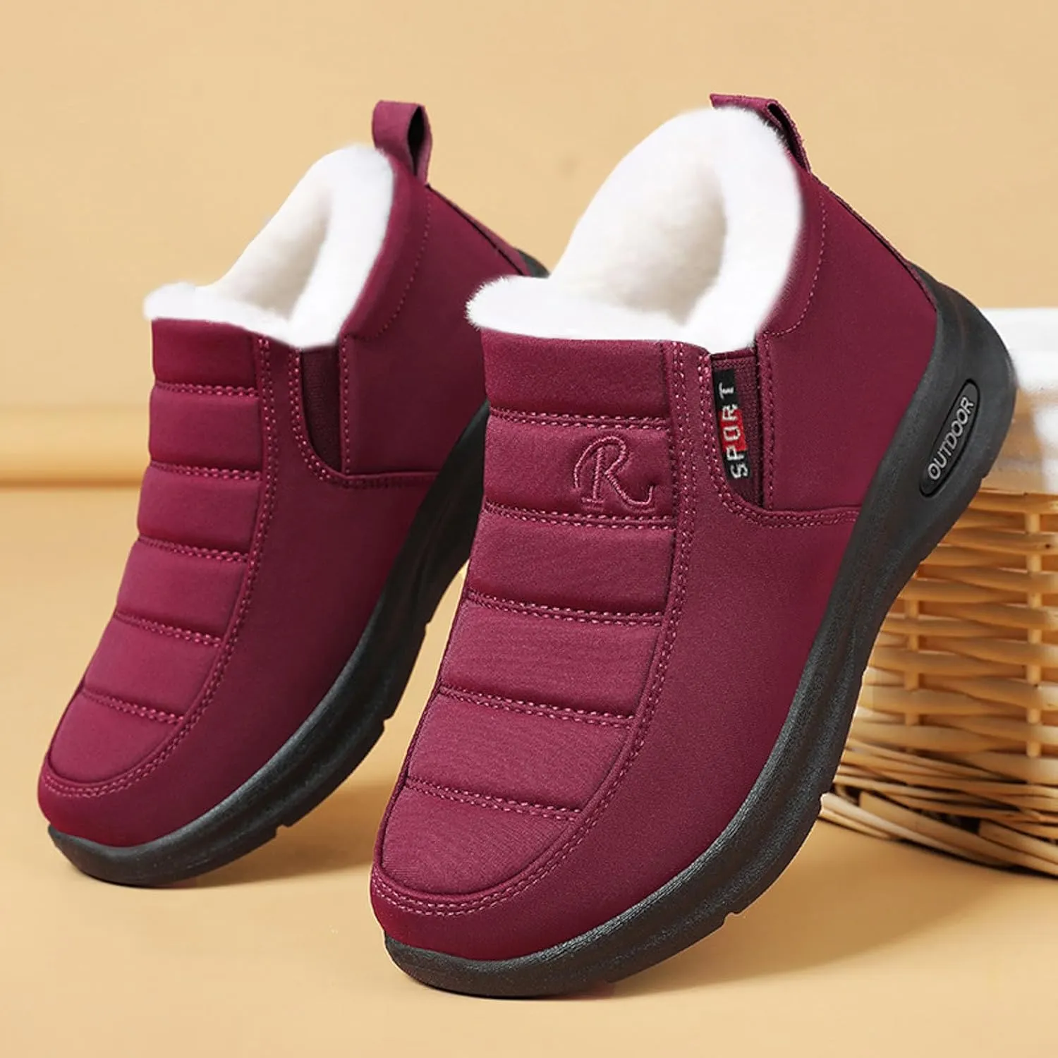Women Snow Boots Waterproof Hiking Boots Platform Lace to Toe Boots Athletic Trekking Snow Boots Snow Boots for Teens