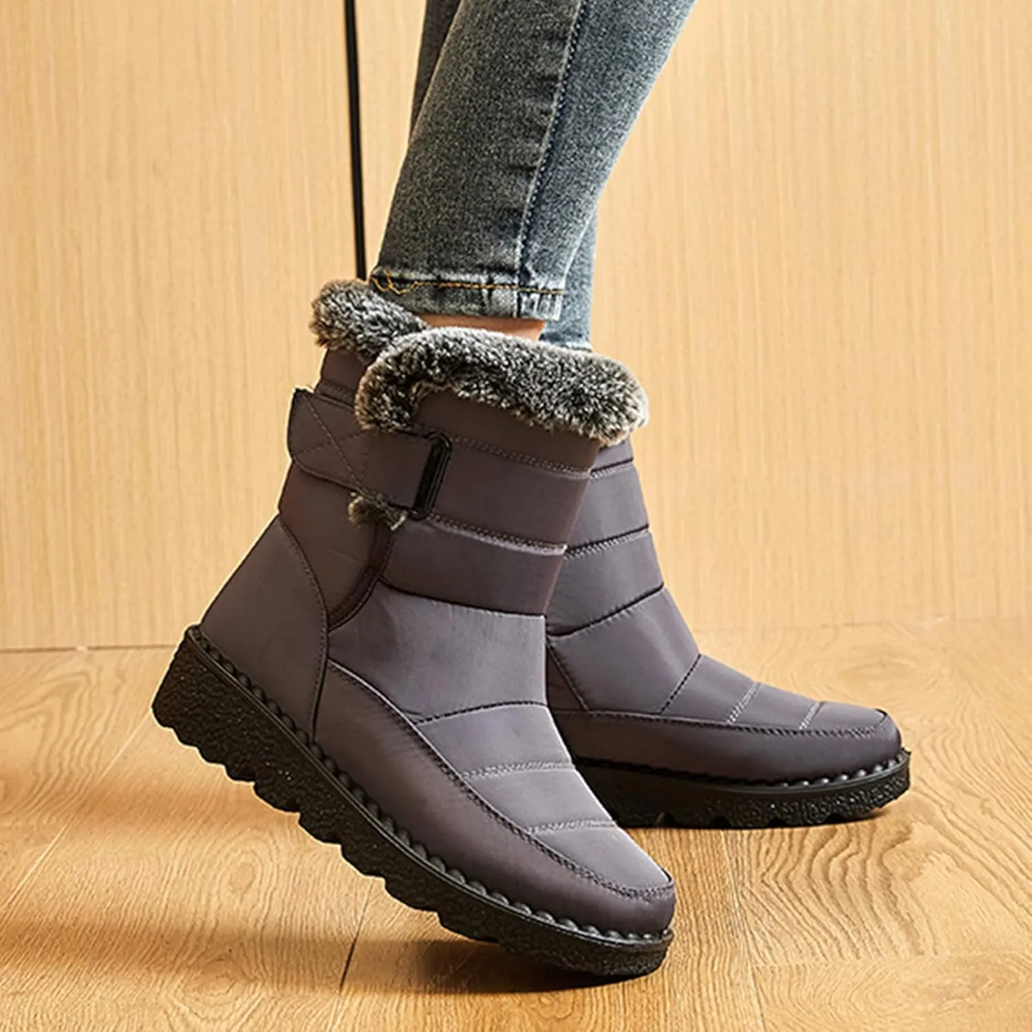 Women Snow Boots Winter Shoes 7w Womens Winter Boots Size 12 Wide Calf Womens Snow Boots Wide Leg Winter Boots Women Size 11w Womens Warm Winter Boots Wide