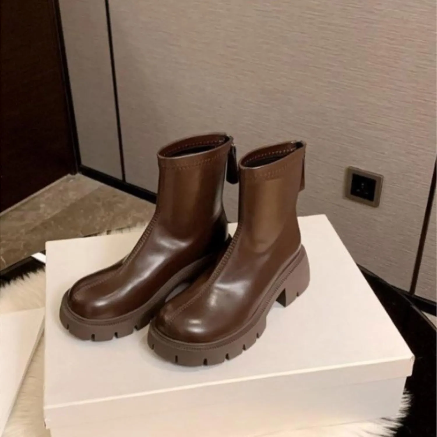Womens Ankle Booties Botas Para Mujer Womens Dress Boots Low Heel Combat Boots Womens Wide Ankle Boots for Women Low Heel Dressy Wide Width White Ankle Boots for Women No Heel