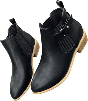 Womens Ankle Booties Botas Para Mujer Womens Dress Boots Low Heel Combat Boots Womens Wide Ankle Boots for Women Low Heel Dressy Wide Width White Ankle Boots for Women No Heel