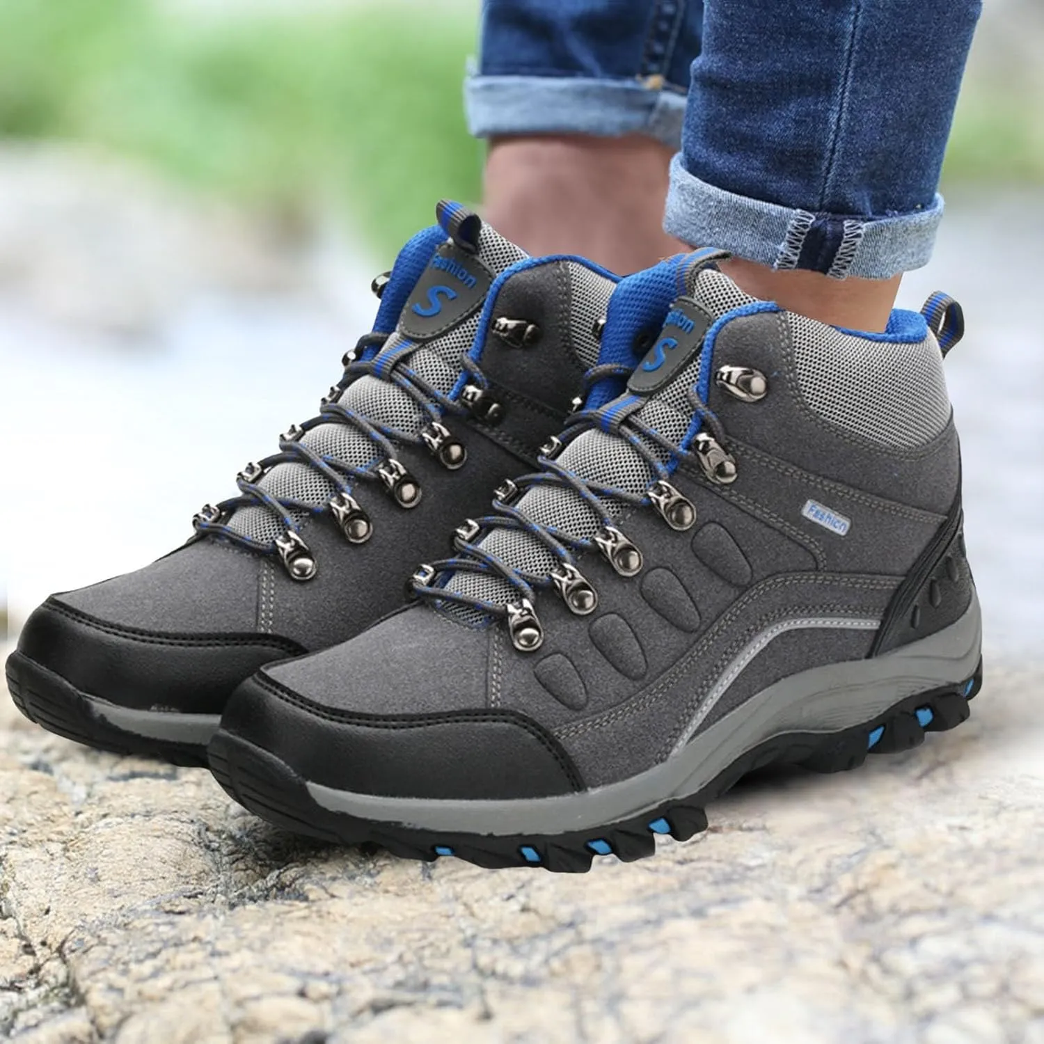 Womens Boots Ankle Boots for Women Fashion Hundred Women's Warm Padded Cold Outdoor Mountaineering Hiking Snow Boots