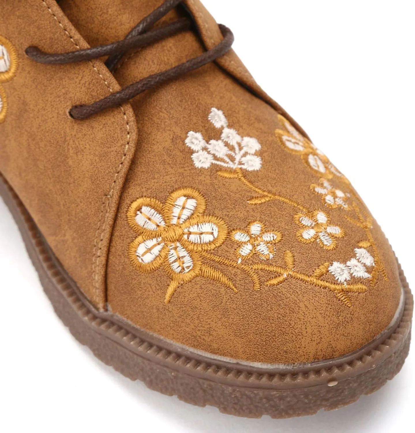 Womens Boots Winter Boots for Women Fashion Retro Printing Embroidery Square Heel Colorblocking Ethnic Short Boots