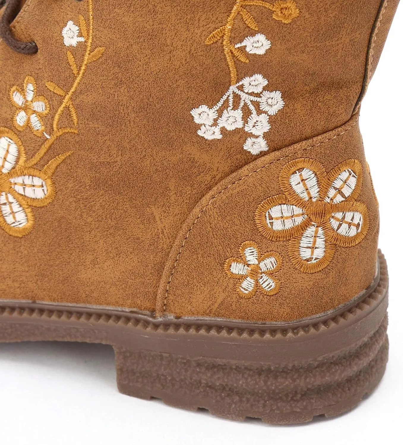 Womens Boots Winter Boots for Women Fashion Retro Printing Embroidery Square Heel Colorblocking Ethnic Short Boots