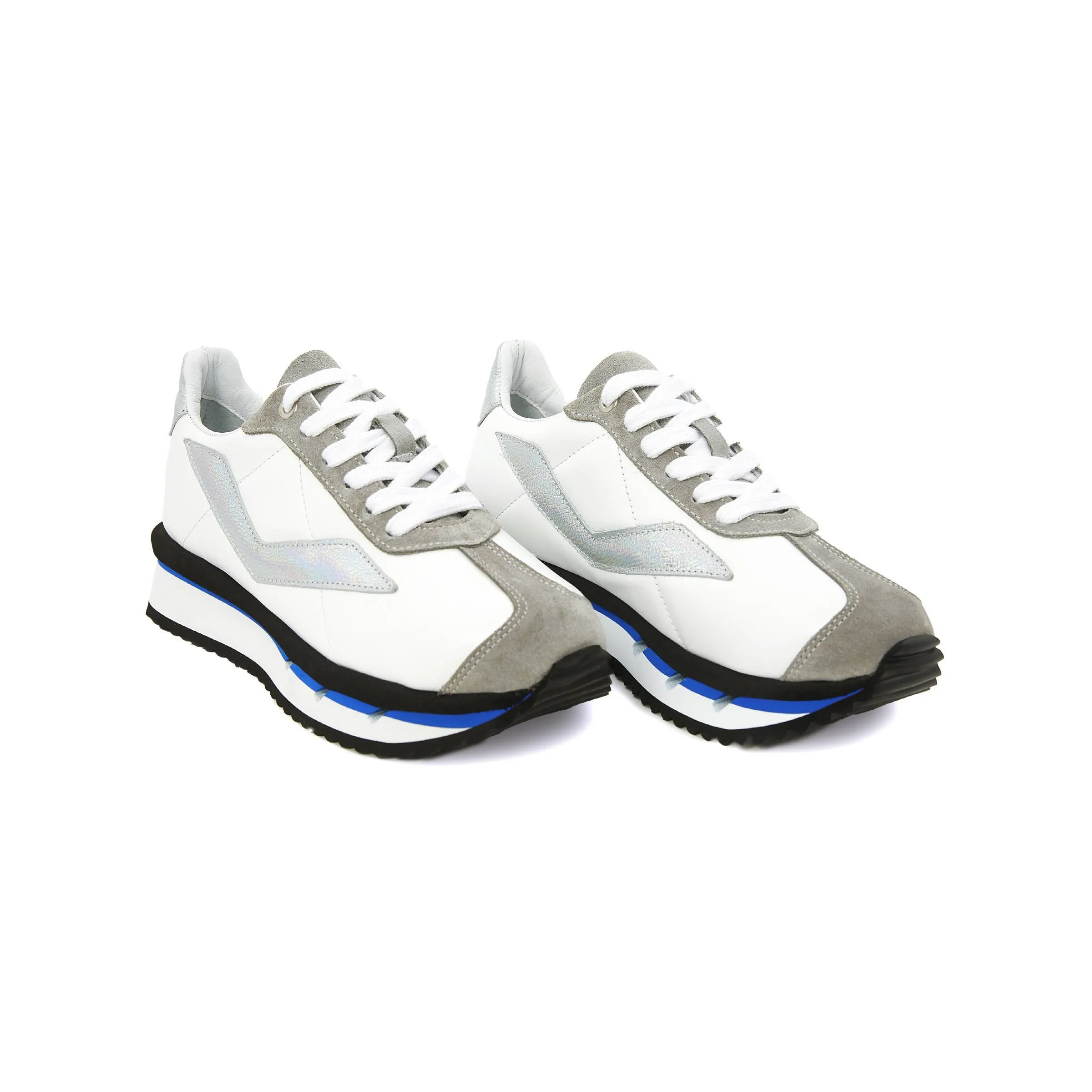 Women's Calf Leather Handmade Sneakers W5006