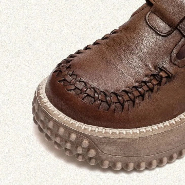 Women's Casual Shoes GCSZXC47 Round Head Floral Sewing Leisure Style
