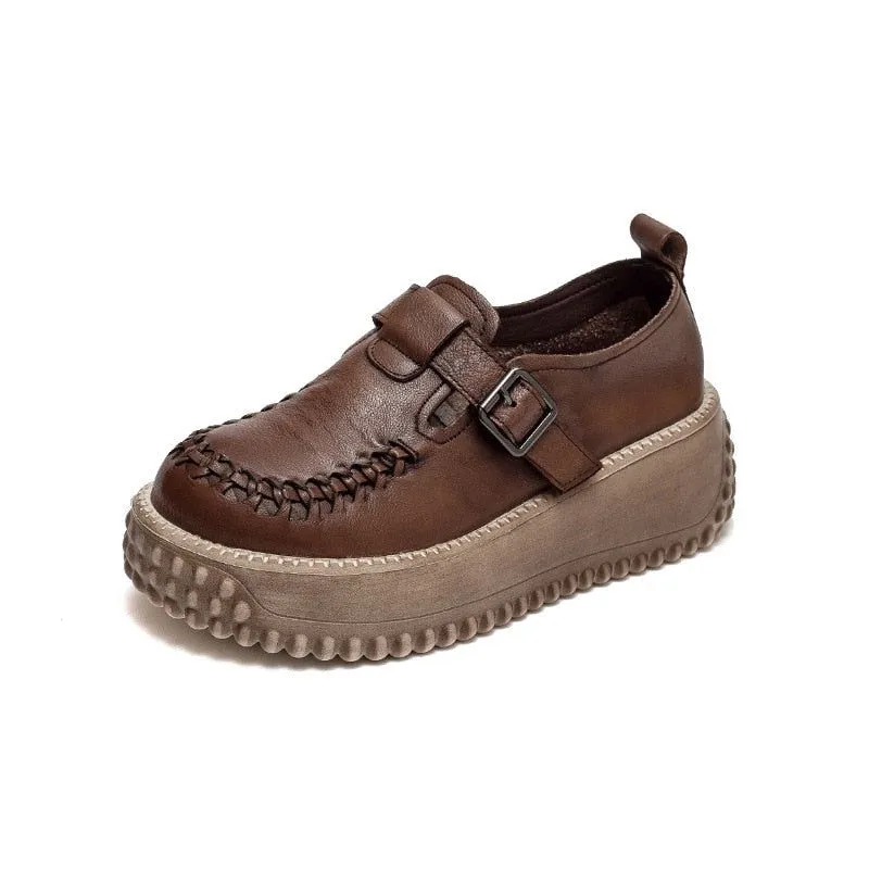 Women's Casual Shoes GCSZXC47 Round Head Floral Sewing Leisure Style