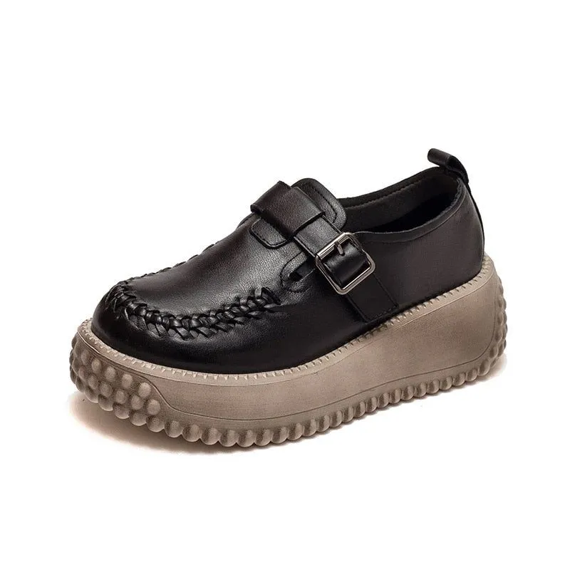 Women's Casual Shoes GCSZXC47 Round Head Floral Sewing Leisure Style