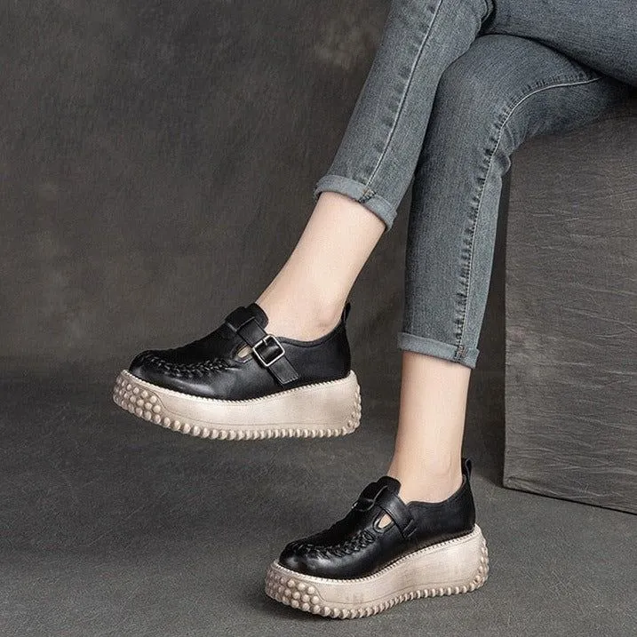 Women's Casual Shoes GCSZXC47 Round Head Floral Sewing Leisure Style