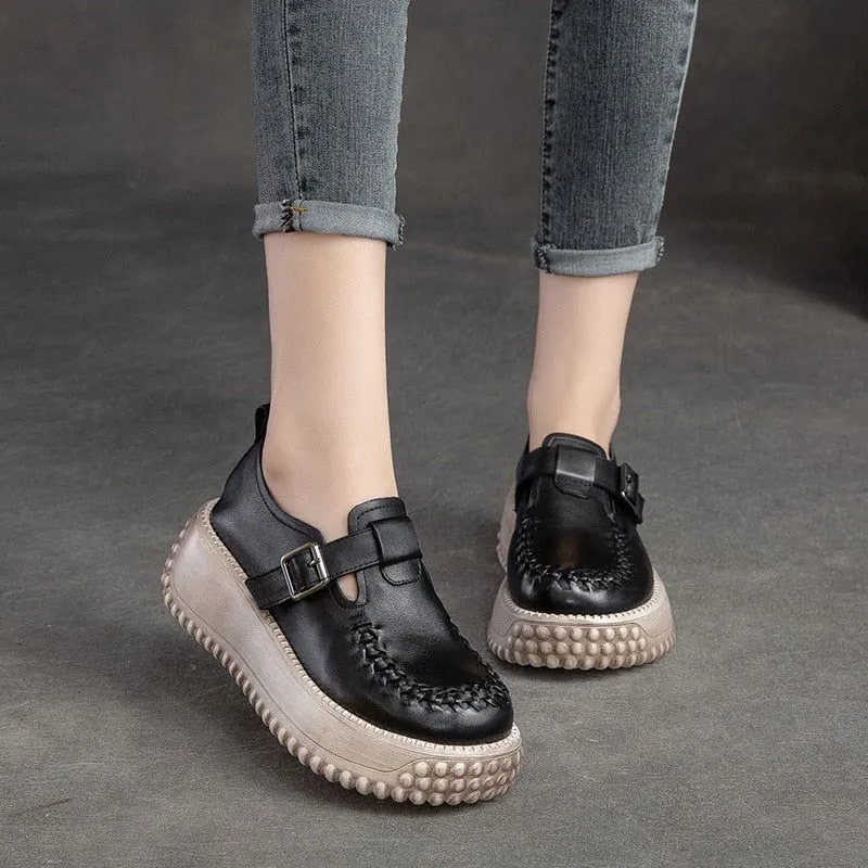 Women's Casual Shoes GCSZXC47 Round Head Floral Sewing Leisure Style