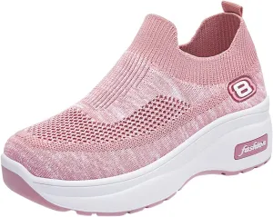 Women's Fashion Platform High Top Sneakers Zapatos De Mujer De Vestir Comodos Plataforma De Espartaanchos Womens Hiking Shoes Womens Sneakers Black Sole Zapatos OrtopDicos para Mujer Pie Plano