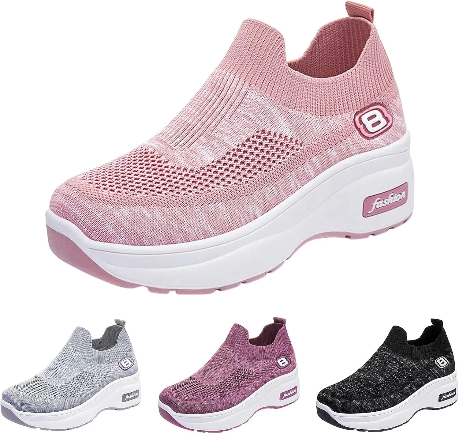 Women's Fashion Platform High Top Sneakers Zapatos De Mujer De Vestir Comodos Plataforma De Espartaanchos Womens Hiking Shoes Womens Sneakers Black Sole Zapatos OrtopDicos para Mujer Pie Plano