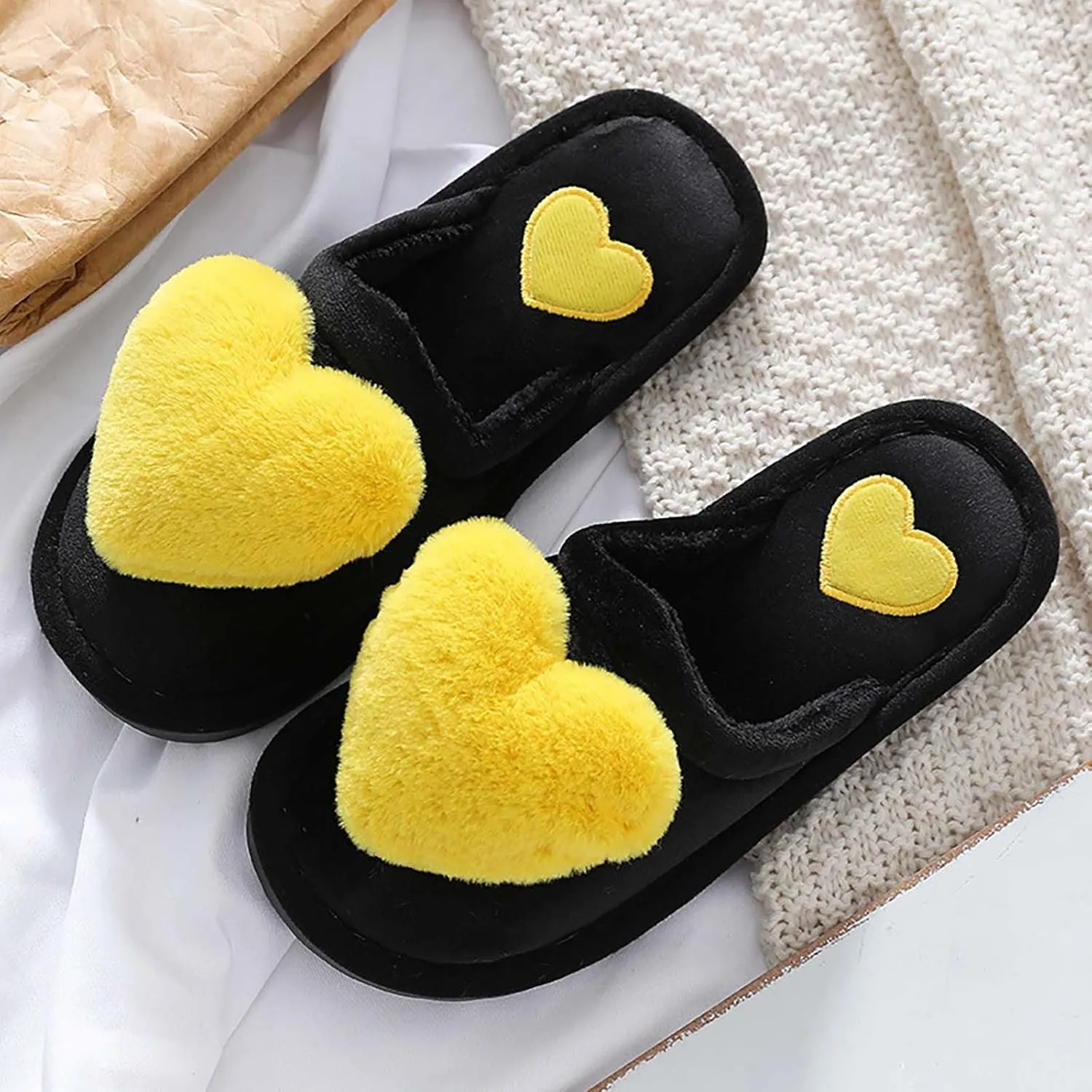 Womens Fuzzy Fluffy Cozy Warm Super Soft Slippers - Winter Indoor Plush Slippers for Men & Women - Anime Christmas Snow Globes Gifts 2023