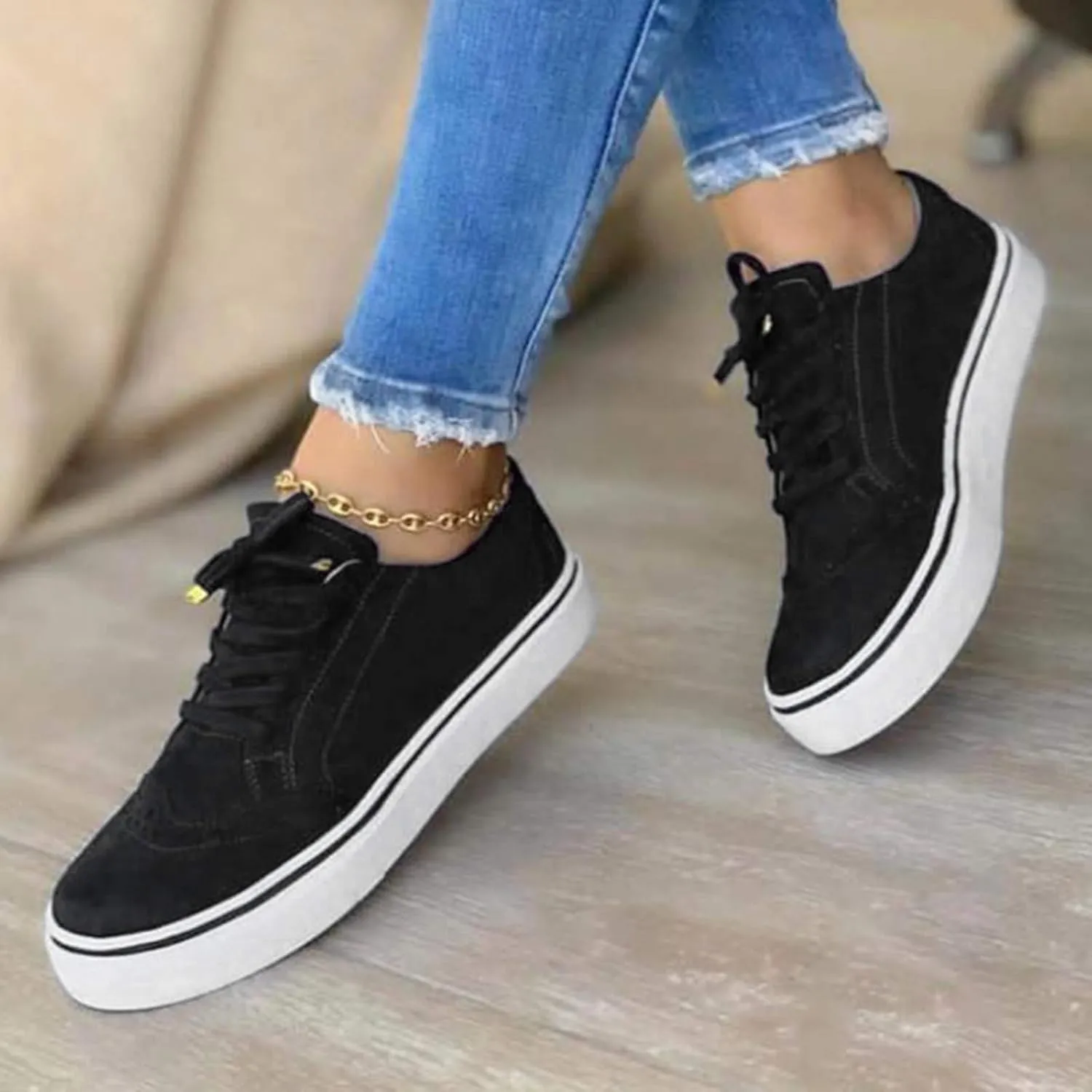 Womens Platform Sneakers Fashion Zapatos para Mujer Negros Elegantes Con Tacon De Plataforma Womens Slip On Sneakers 8.5 Wedge Sneakers for Women Size 11 Wide Zapatos De Trabajo para Mujer