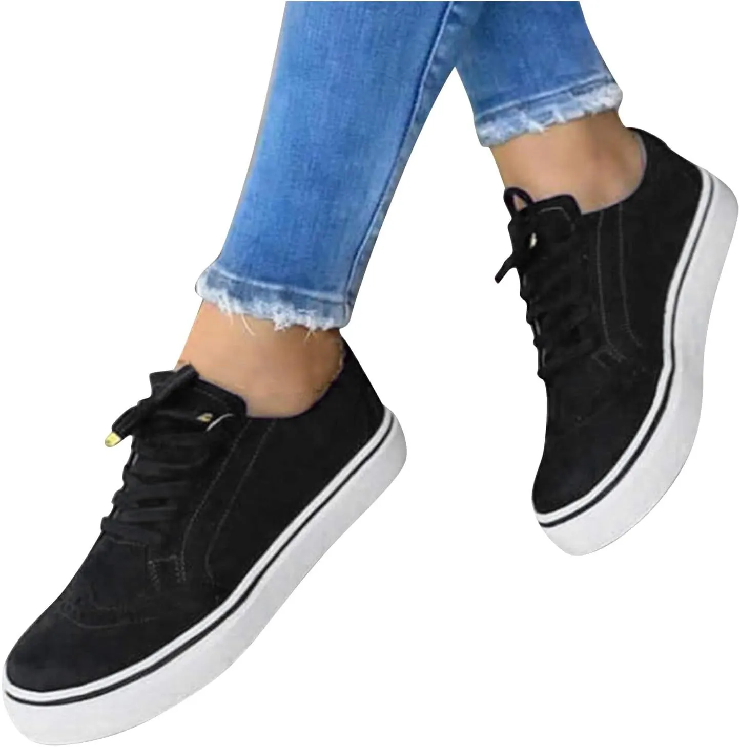 Womens Platform Sneakers Fashion Zapatos para Mujer Negros Elegantes Con Tacon De Plataforma Womens Slip On Sneakers 8.5 Wedge Sneakers for Women Size 11 Wide Zapatos De Trabajo para Mujer