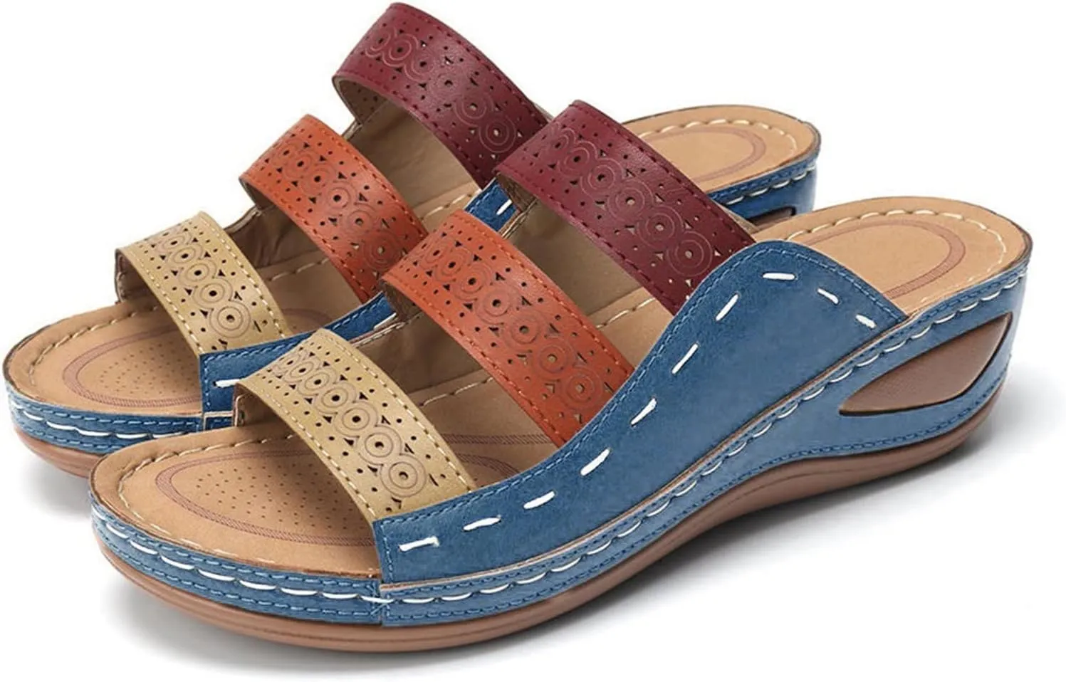 Womens Sandals Dressy, Womens Sandals Orthopedic Open Toe Sandals Retro Anti Slip Comfy Breathable Shoes