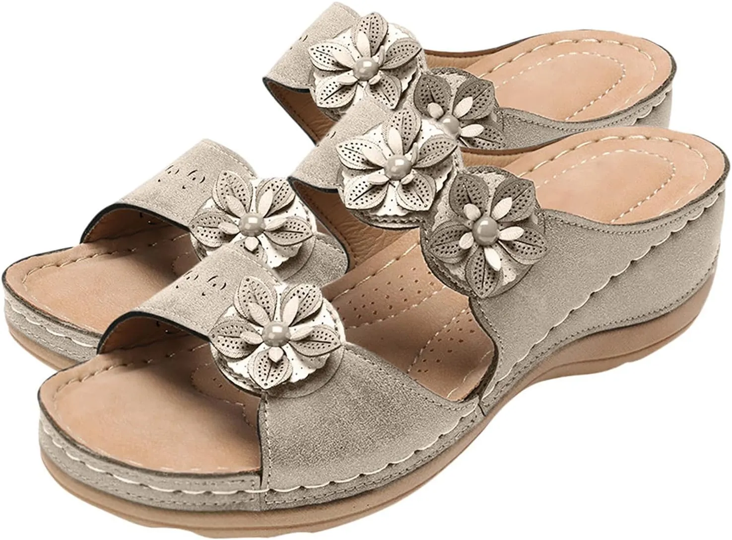 Womens Sandals Dressy, Womens Sandals Orthopedic Open Toe Sandals Retro Anti Slip Comfy Breathable Shoes