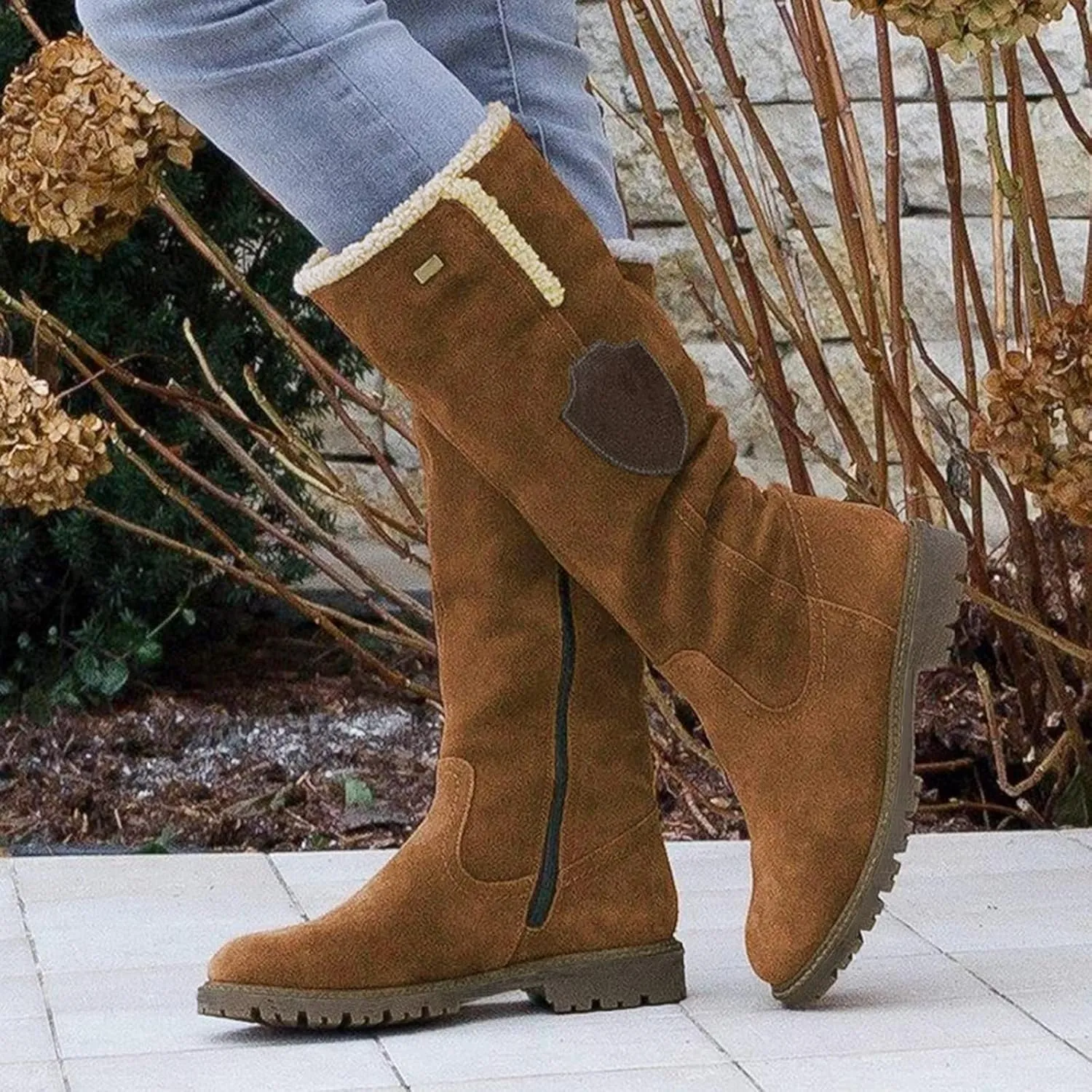 Women's Snow Boots Waterproof Snow Boots for Women Size 11.5 Women's Winter Fur Boots Size 12 Wide Width Boots for Winter Botas Invierno Mujer