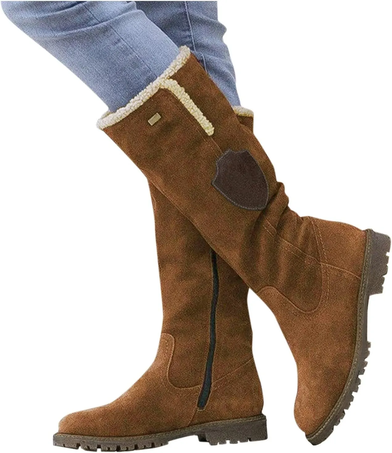 Women's Snow Boots Waterproof Snow Boots for Women Size 11.5 Women's Winter Fur Boots Size 12 Wide Width Boots for Winter Botas Invierno Mujer