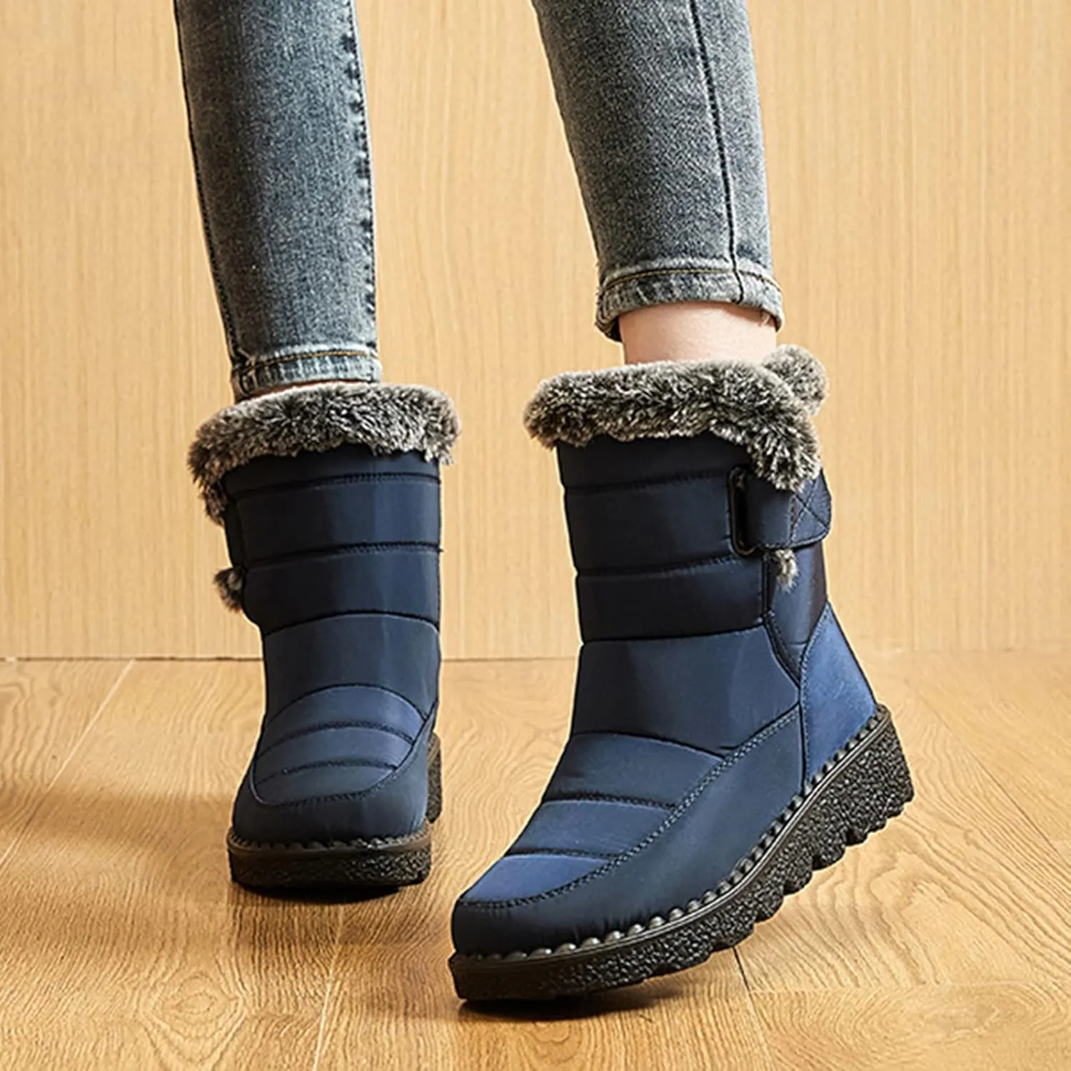 Women's Snow Boots Womens Ankle Boots with Arch Support for Snow Winter Boots Waterproof Cold Weather Waterproof Walking Boots Women Lightweight Waterproof Womens Boots Wide