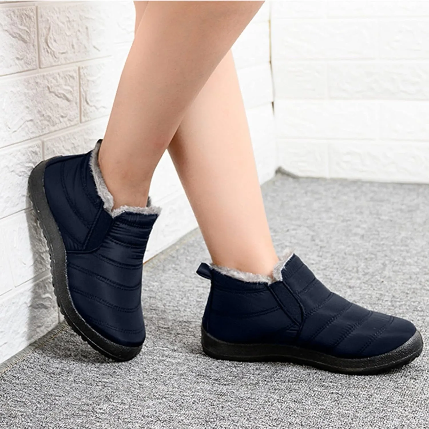 Womens Snowboard Boots Size 8 Womens Boots Winter 2023 Womens Slip on Winter Boots Tall Womens Waterproof Boots Hiking Botas Negras De Invierno De Mujer