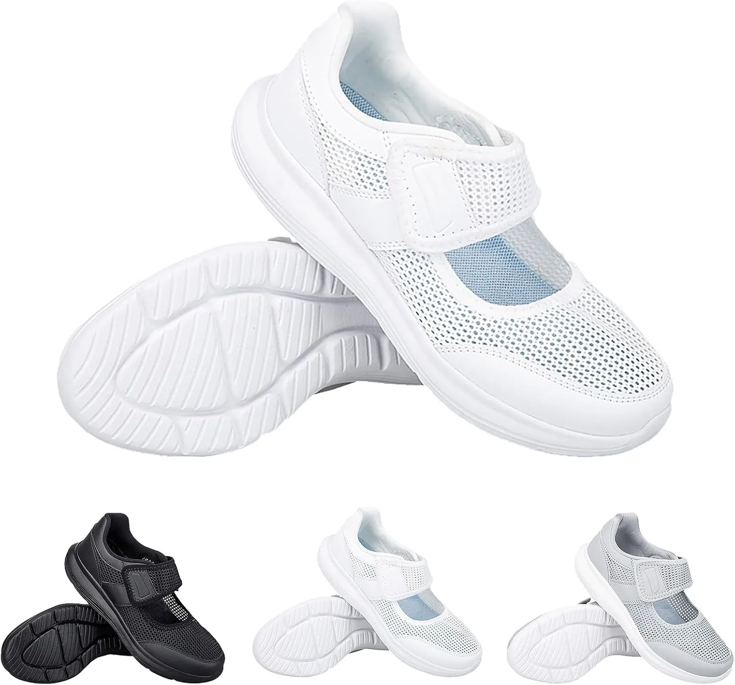 Women's Soft Orthopedic Shoes Breathable Woven Go Walking Slip On Foam Shoes Arch Support Hands Walking Casual Shoes