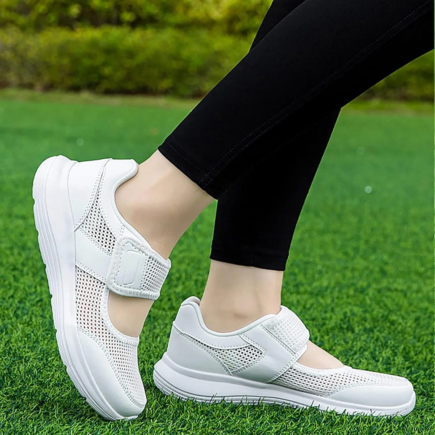 Women's Soft Orthopedic Shoes Breathable Woven Go Walking Slip On Foam Shoes Arch Support Hands Walking Casual Shoes