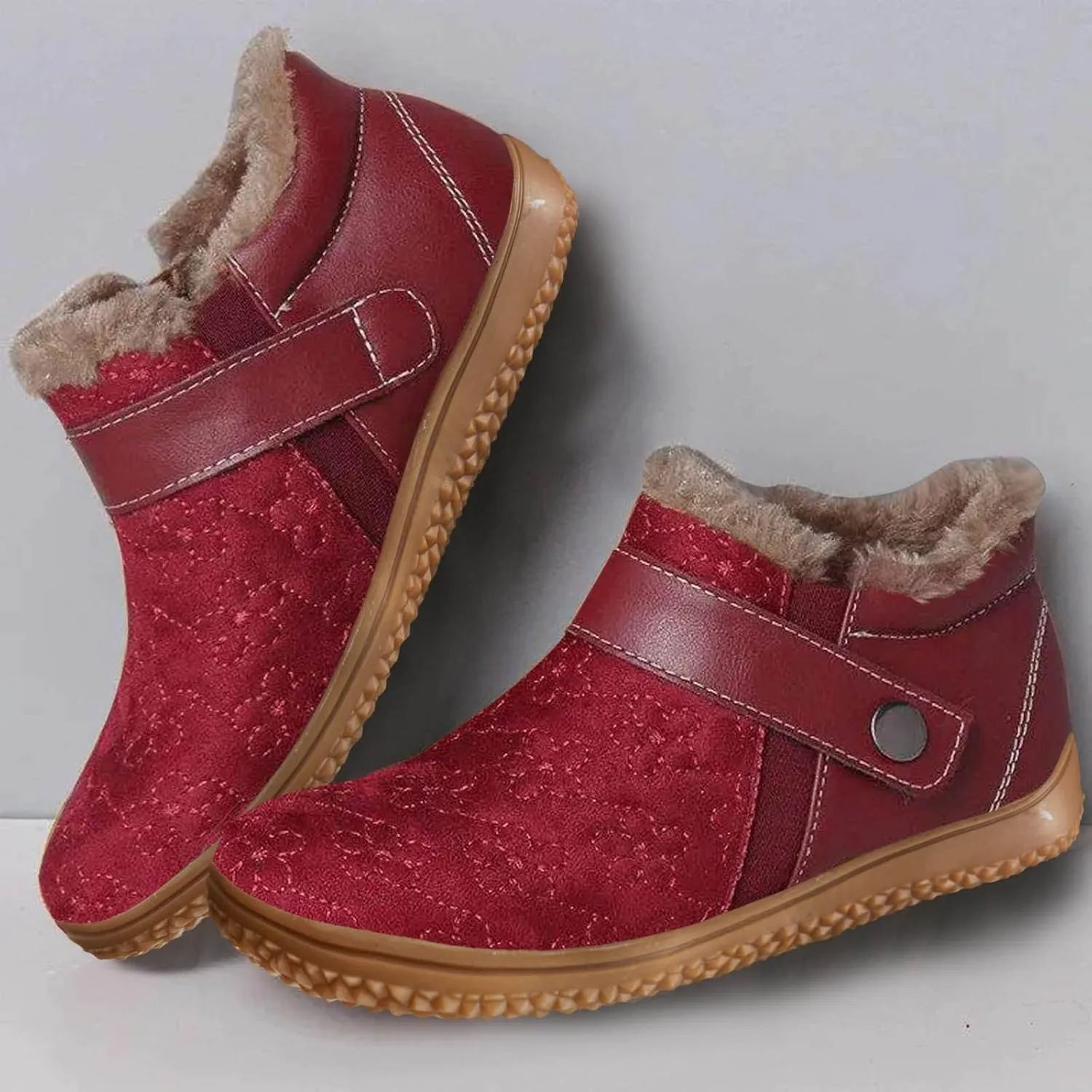 Womens Tall Winter Boots Waterproof Insulated Women's Tall Snow Boots Waterproof Fur Boots for Women Winter Ankle Women's Black Brown Tan Grey Winter Snow Boots Botas De Invierno Para Mujer