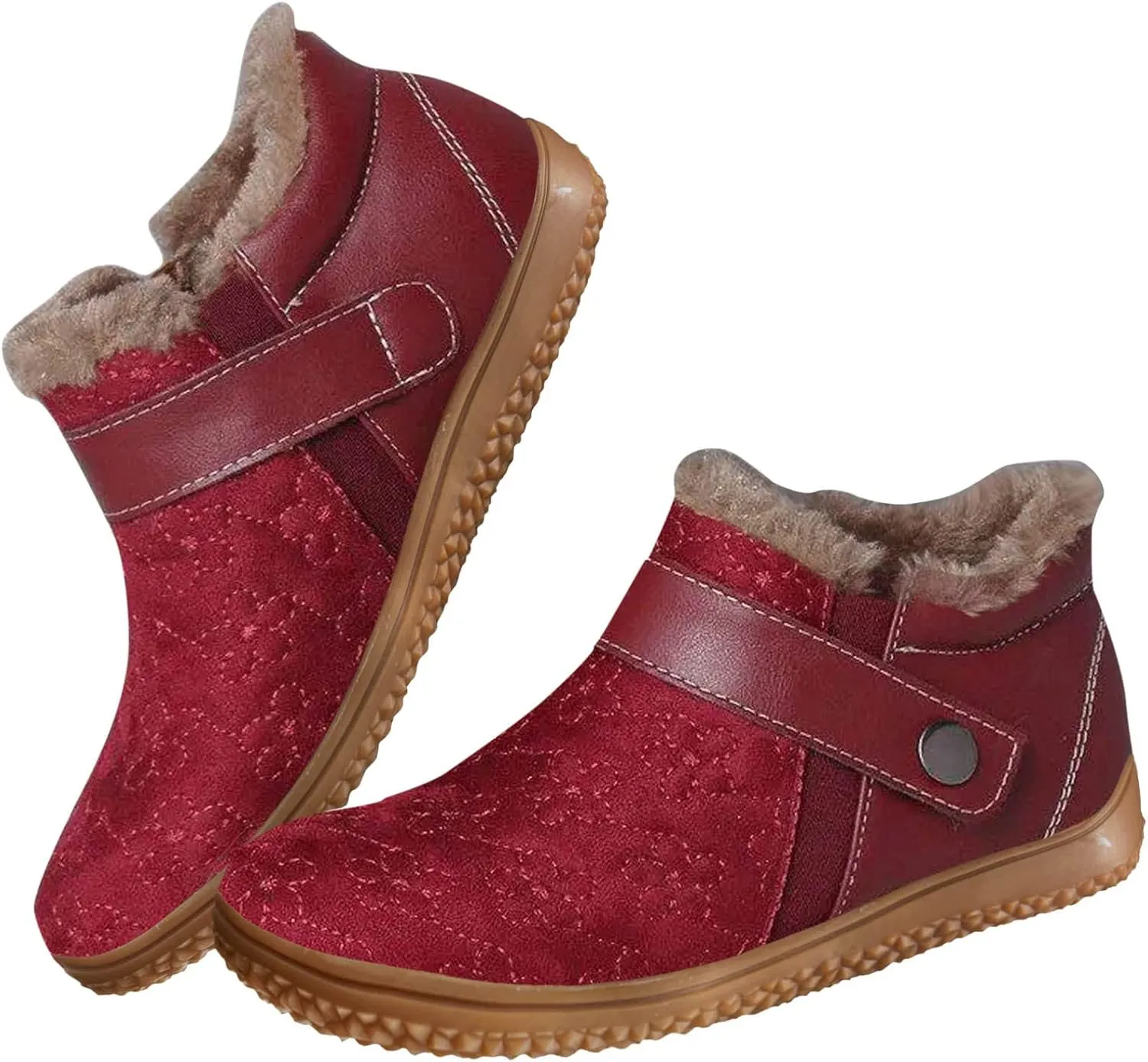 Womens Tall Winter Boots Waterproof Insulated Women's Tall Snow Boots Waterproof Fur Boots for Women Winter Ankle Women's Black Brown Tan Grey Winter Snow Boots Botas De Invierno Para Mujer
