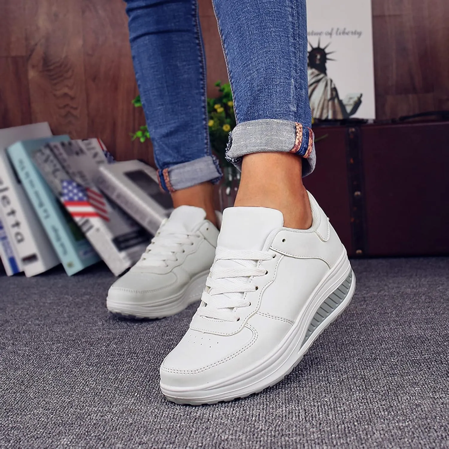 Womens Tennis Shoes 7.5 Wide Walking Shoes for Women Arch Support Slip On Women Athletic Walking Shoes Fashion Sneakers Women Black Sneakers Size 7.5 Women's Slip On Shoes Size 10 Wide Width