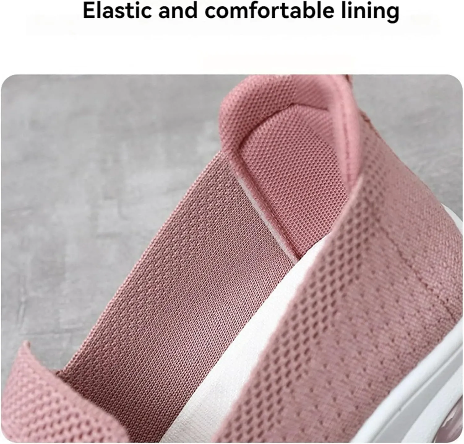 Womens Walking Shoes Sock Sneakers Slip-On Light Air Cushion Mesh Breathable Comfortable Casual Ladies Air Cushion Athletic Shoes for Arch Support Jogging Shoe