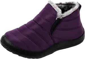 Women's Waterproof Snow Boots Zipper Woman Snow Boots Slip on Slip on Snow Boots Womens Size 7.5 Women Boots Winter Cute Botas De Trabajo Para Mujer Contra El Agua Y Frio Con Cubo